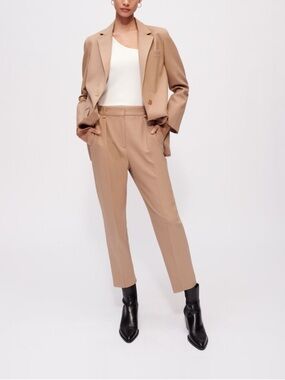 Maje pleated tailored pants in camel NWT
